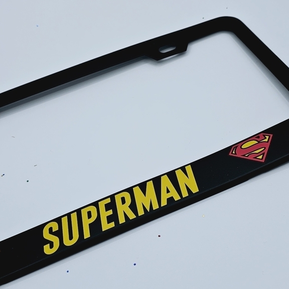 Superman Black Metal License Plate Frame - Picture 4 of 6